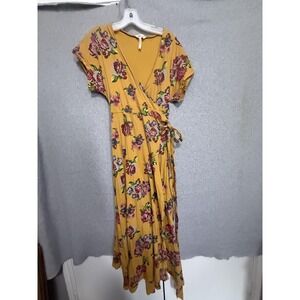 Matilda Jane | Dresses | New Matilda Jane Womens Alana Maxi Wrap Dress  Golden Yellow Floral Print Size M | Poshmark